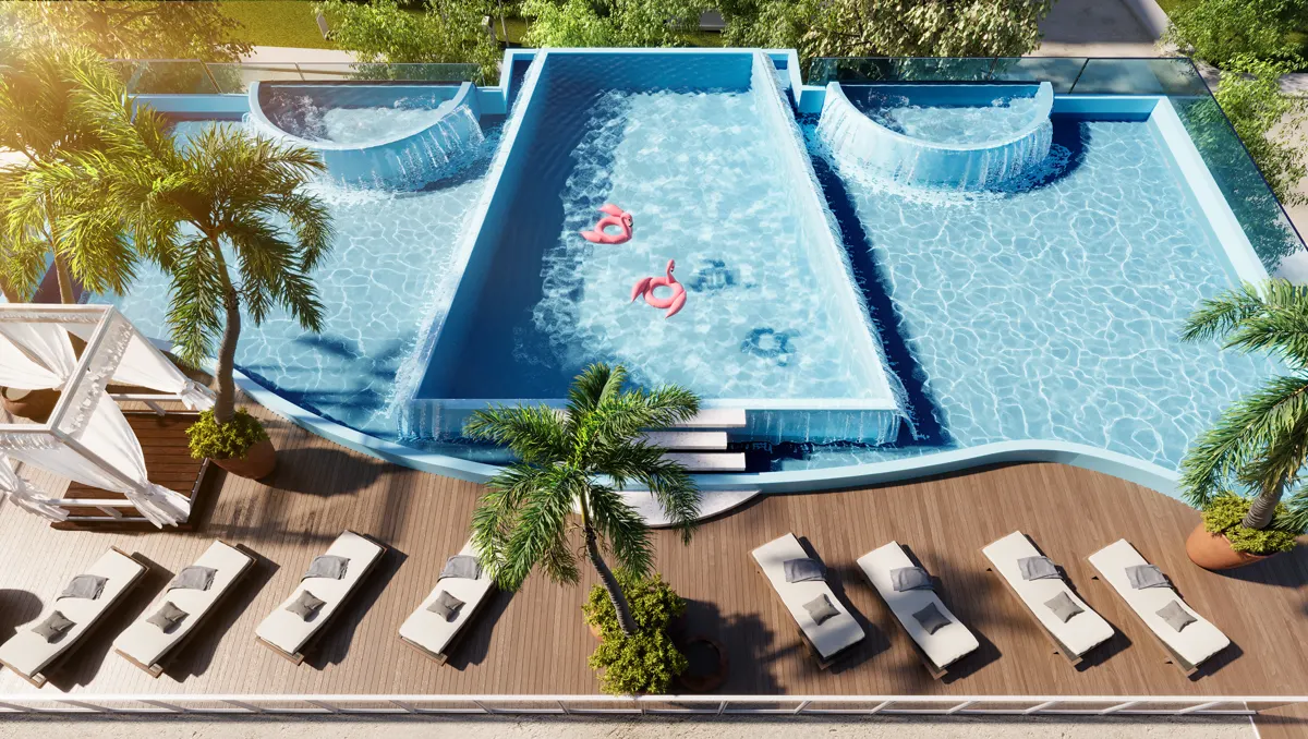 Piscina externa do Luxor Resort Residence
