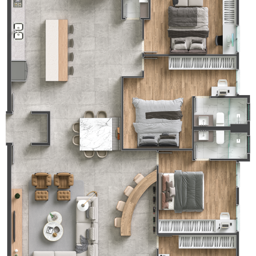 Apto Master 4 suítes - 174 m²